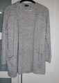 Strickjacke Cardigan offene Jacke Lang Gr. S braun-grau meliert Vila Herbsmode