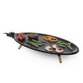 Princess 103200 Elypse Pure Tischgrill, Oval Raclette, 60x30cm Bratfläche