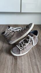 Paul Green Schuhe Sneaker Leder Wildleder grau taupe Gr.7/ 40,5