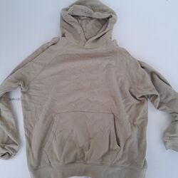 ESSENTIALS Hoodie XL Beige Mens Sweatshirt Back Print