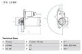 Starter Bosch 0 986 025 690 passend für NISSAN RENAULT