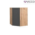 Eckhängeschrank Küchenschrank Küchenmöbel Landhaus Fame-Line 57 cm Vicco