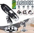 Mini 1600X USB Digital 8LED Mikroskop Lupe Fach Endoskop HD Microscope Kamera DE