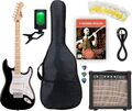 Squier by Fender Sonic Stratocaster Black LRL Starter Set Zubehör Amp Schule