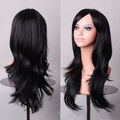 Cosplay Gelockt  Haar Wig Perücke 70cm Halloween Karneval modell DE