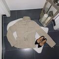 NEU Trenchcoat Kurzmantel Jacke Gürtel Beige S 36 38 Zero Übergang Top Zustand