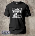 Kein Mensch ist illegal T-Shirt Refugees Welcome Gegen Rassismus Faschismus -5XL