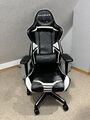 DXRacer Racing Pro Series R131-NW Gaming Stuhl aus Kunstleder, Schwarz-Weiß