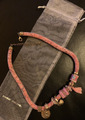 SWEET DELUXE 💕 Hübsche Hals-Kette Rosa Perlen Metall-Anhänger Modeschmuck