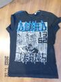 T-Shirt/Gr.146/152/schwarz/blau/Skelett