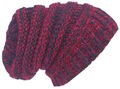 Cool4 Winter Strick Long Beanie Schwarz Rot meliert Wintermütze WGB07