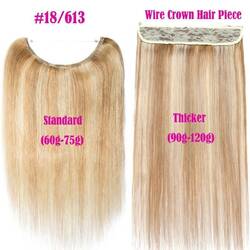 Wire In 100% Remy Echthaar Extensions Haar Weft On Haarteil Stirnband 120g DICK