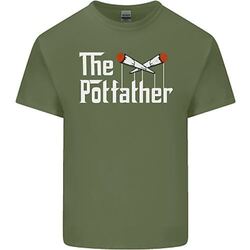 The Pot Vater Lustig Gras Drogen Cannabis Herren Baumwolle T - Shirt T-Shirt