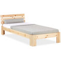 Bett Holzbett Lattenrost Doppelbett Bettgestell Massiv Einzelbett Homestyle4u