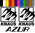 KNAUS AZUR ver2 aufkleber sticker wohnmobil camper wohnwagen caravan