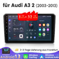 DAB+ Carplay Android 13 Autoradio Navi GPS WIFI SWC Für Audi A3 S3 RS3 2003-2013