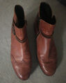 Remonte Leder Stiefelette Gr. 45 gefüttert braun cognac neuw.