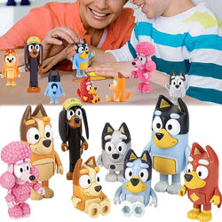 Bluey/Friends Modell Puppen Bluey Kinder Spielzeug Action Figur Bluey-Familie