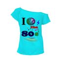 I Love The 80er Jahre Top Damen T-Shirt Popstar Retro Kostüm Damen Party Set