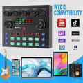 V8S Blutooth Audio Mixer Live Sound Card for Live Streaming Broadcast Recording!