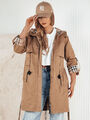 Damen Parka Jacke Übergangsjacke mit Kapuze Frühlingsjacke Mantel DSTREET DS06
