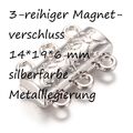 3-4-5 reihige Magnetverschlüsse Magnetschließen Schließe rose gold silber bronze