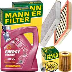 MANN INSPEKTIONSPAKET+5L MANNOL 5W-30 MOTORÖL passend für OPEL ASTRA J 1.7 CDTI