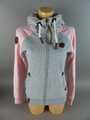 Naketano Jacke Gr. S grau/rosa Hoodie Sweater Sweatjacke langarm Regular (MaS)