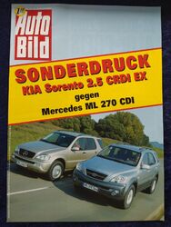 Mercedes ML 270 CDI, KIA Sorento 2,5 CRDI EX Sonderdruck 2002