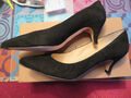 Unisa Pumps elegant festlich schwarz Wildleder Basic Business Gr.37 fast wie neu