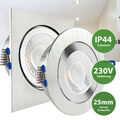 LED Einbaustrahler 230V flach 25mm Einbau Leuchte Spots Deckenstrahler Bad IP44