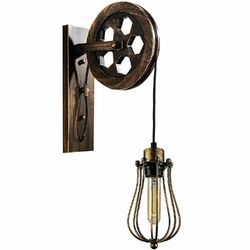 Vintage Industrie Wandrohr Lampe Retro Licht Steampunk Rad Beleuchtung Wandleuchte UK
