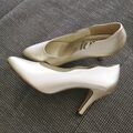 Pumps Gr.38 HUSH PUPPIES Silber Neu Kleine Fehler Komfort Weich