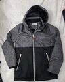 H&M Winterjacke Skijacke Gr 152 Grau Top! Innen Fleece Kapuze Abnehmbar.