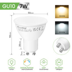 10x/80x LED Leuchtmittel GU10 5W 7W Lampe Leuchte Spot GU10 230V Birne Licht