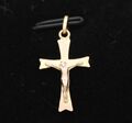 ITALIENISCHER 14KT GELBGOLD KINDER/BABY KREUZ ANHÄNGER