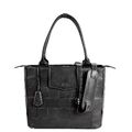 Socha Helena Premium Black Nappaleder Tasche mit Clutch - Schwarz