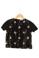 WE FASHION Kinder T-Shirt Schwarz Glitzer Sterne Gr. 92