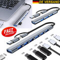 USB-C 3.0 Hub 4/7 Port Verteiler Adapter für Notebook Smartphone Laptop Laden PC