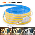 COB LED Streifen Leiste Band Stripe Lichterkette Lichtschlauch Dimmbar 220V 230V