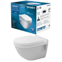 DURAVIT STARCK 3 WAND-WC COMBIPACK TIEFSPÜL SPÜLRAND GESCHLOSSEN+SITZ 42000900A1