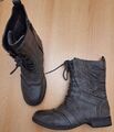 Mustang Damen Stiefel Stiefeletten Boots Gr.  38 ( 5 ) taupe Kunstleder NEU