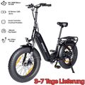 20Zoll E Bike,4,0 Fat Tire Elektrofahrrad E-Fahrrad klapprad 250W 7 Gängen MYATU