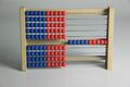 100`er Rechenrahmen blau-rot, Abakus, student`s abacus, ReWood®