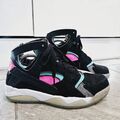 Nike Air Flight Huarache South Beach Pink Pow Größe UK 8 schwarz weiß 705005-003