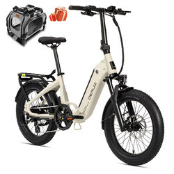 DERUIZ E Bike 20Zoll Klapprad 500Wh Elektrofahrrad Shimano 8G Pedelec e Citybike