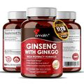 Panax Ginseng Ginkgo Biloba Complex 1120 mg Kapseln - 90 Pillen -...