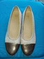 Top GABOR Comfort Ballerinas/Slipper, Gr.41 UK 7 Gold/Beige Leder