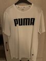 PUMA Herren T‘Shirt Gr. L, weiß mit schwarzem Schaumdruck 