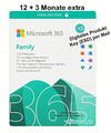 Microsoft 365 Family - Office 365 | 6Nutzer | Mehrere PC/MAC | ESD | 12+3 Monate